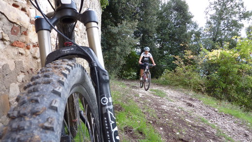 A challenging MTB ride, on dirt roads with several steep uphills