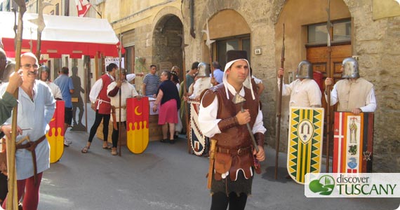 Walking around Volterra in Medieval Times