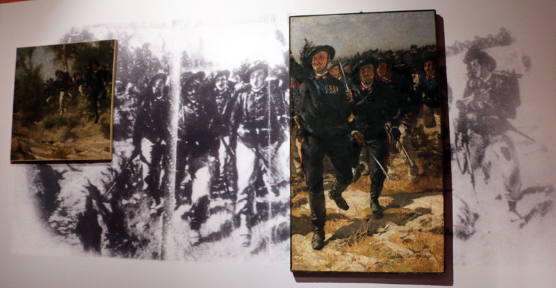 Two recovered pieces of "La Carica dei Bersaglieri" that have been recovered.