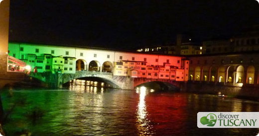 Downtown Florence all lit up