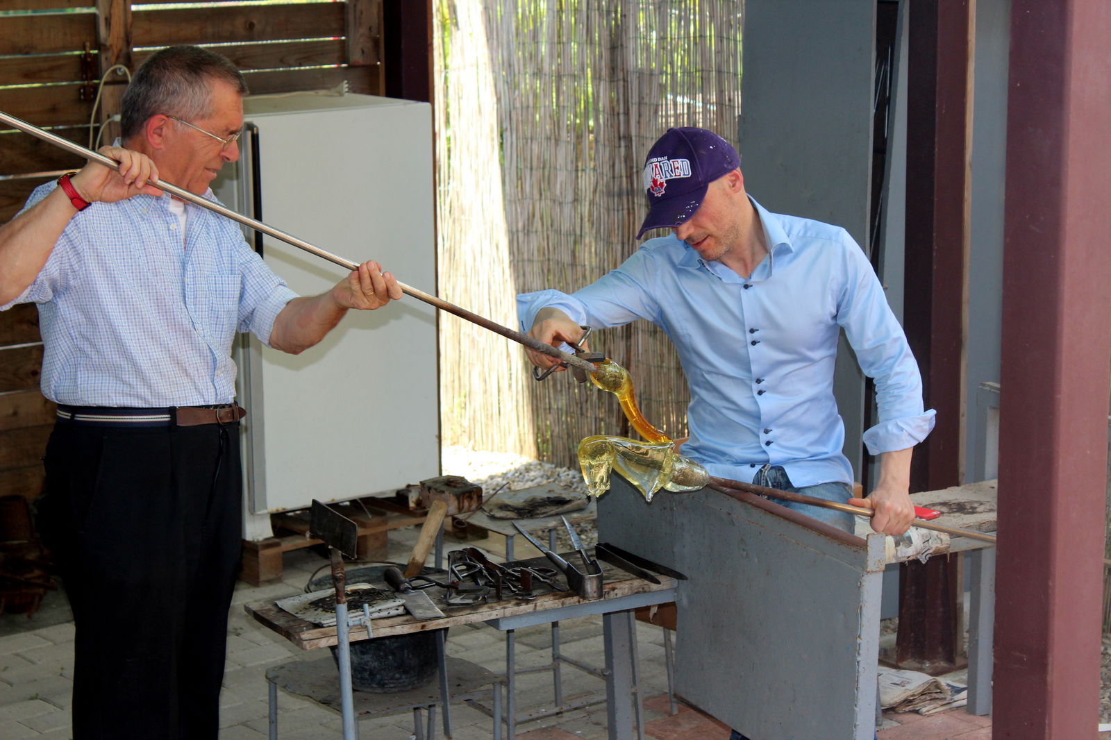 Colle val d'Elsa: Glass blowing demonstration