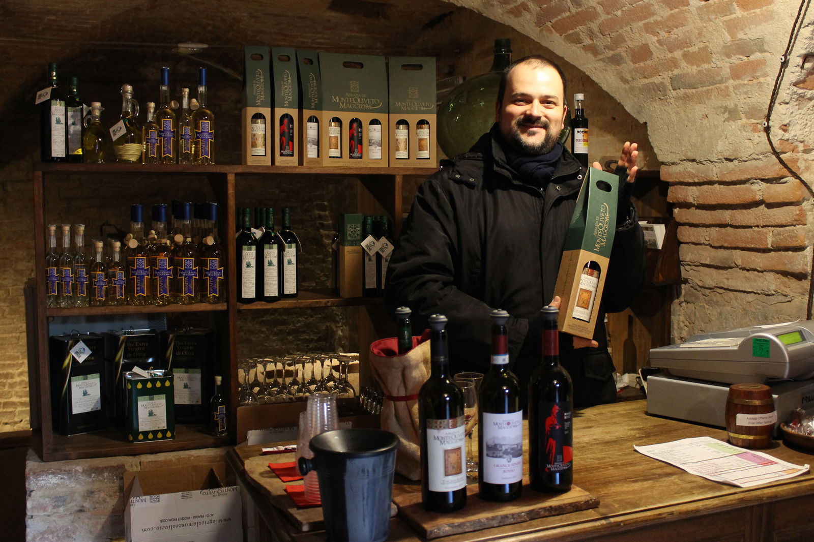 Typical products from the Abbey of Monte Oliveto Maggiore