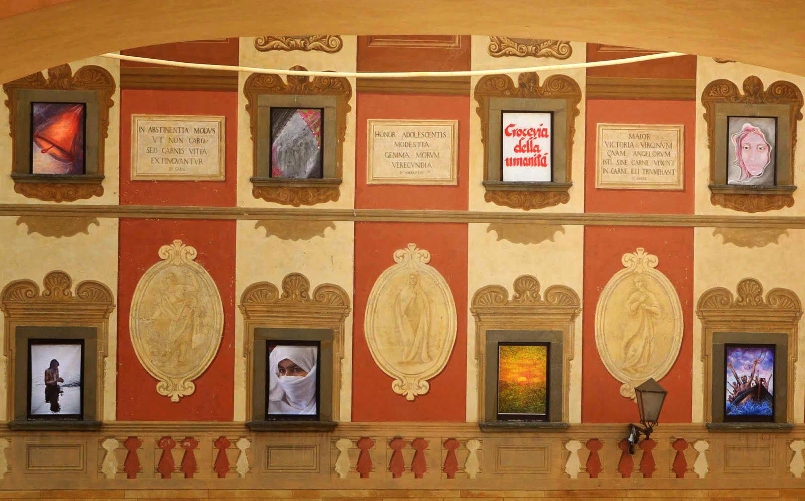 Life size advent calendar in San Miniato near Pisa