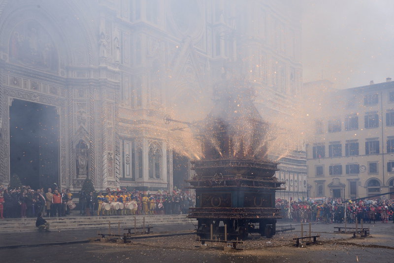 Explosion of the Cart in Florence on Easter Sunday