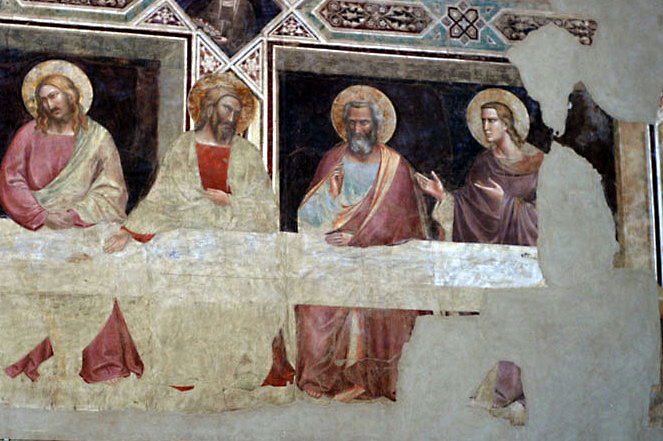 La parte di destra del Cenacolo di Santa Croce a Firenze, Toscana