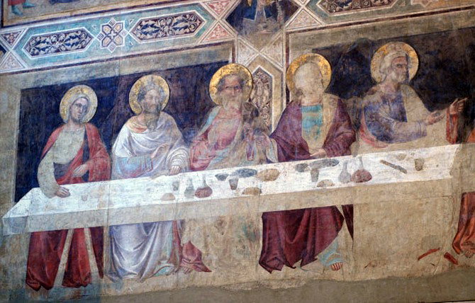 Left part of the Cenacolo in Santa Croce Florence Tuscany