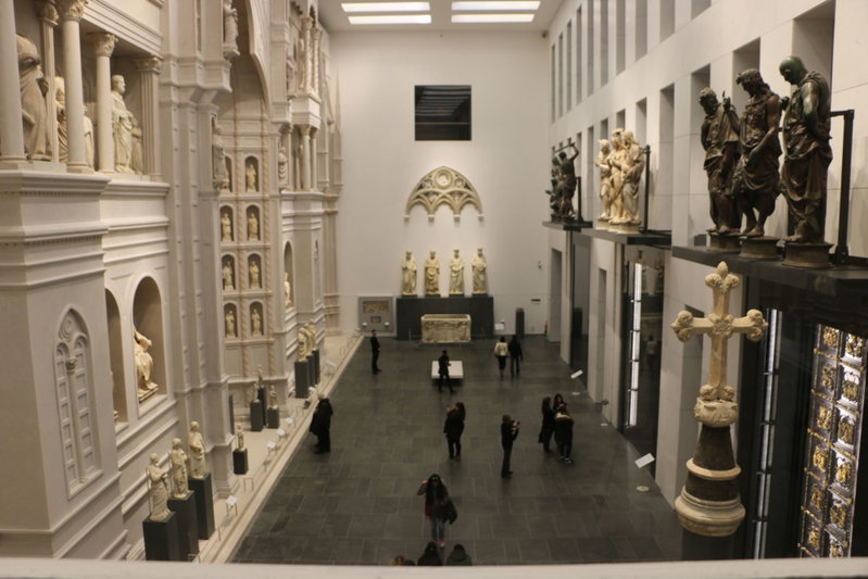 Main hall inside Opera del Duomo Museum Main hall inside the Opera del Duomo Museum
