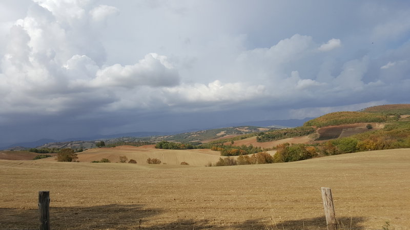 Landscape around Saturnia Hot Springs in Tuscany
