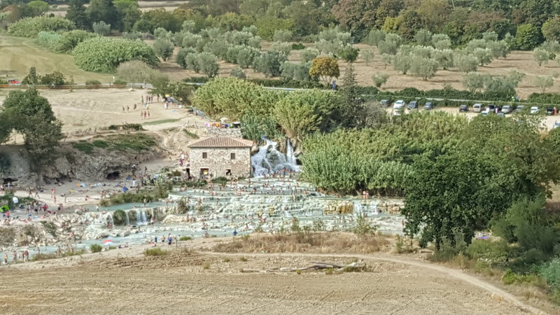 Saturnia Hot Springs: Set in the golden colored hills of Tuscany