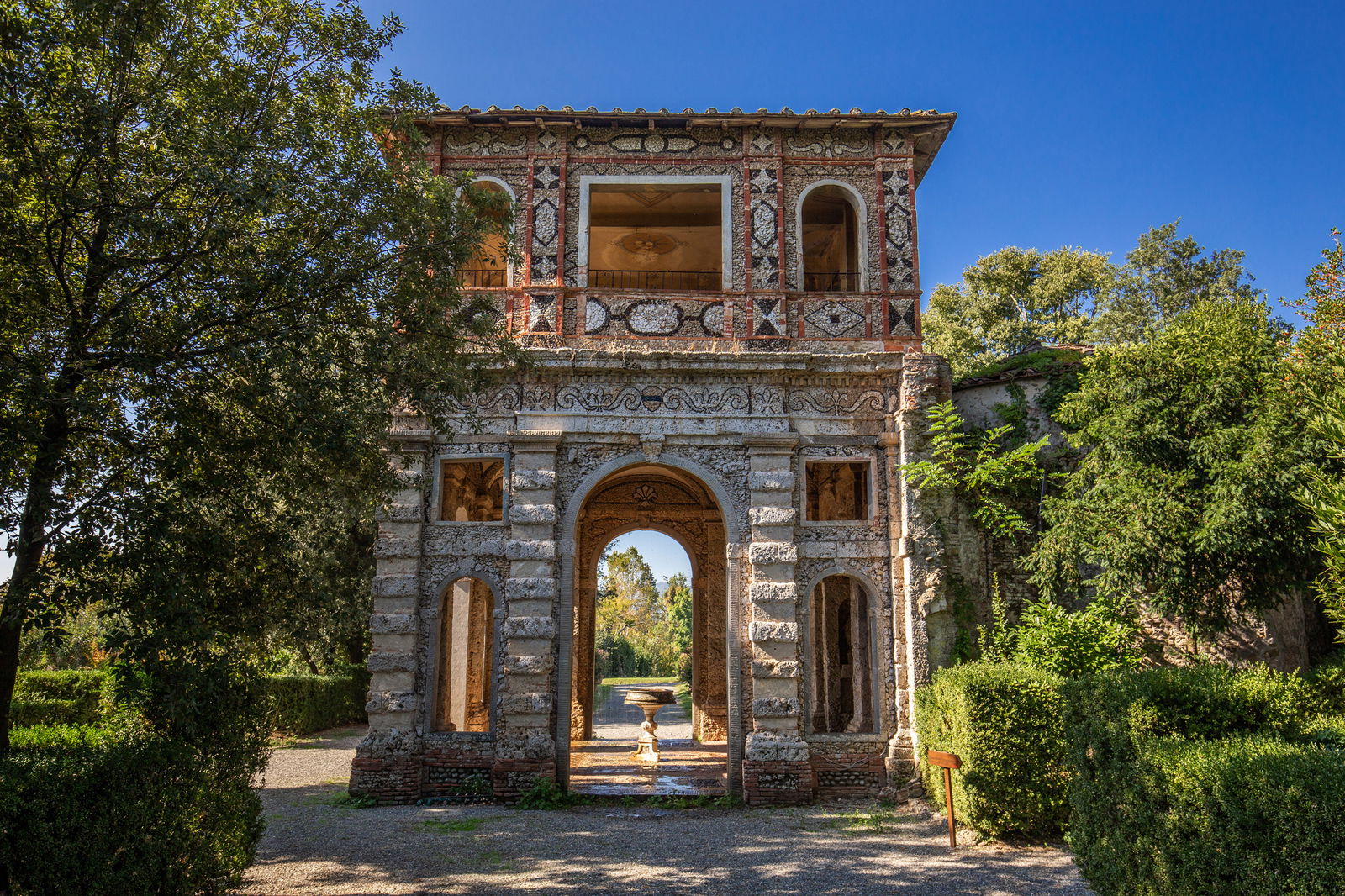 The Grotto of Pan at one end of the Spanish Garden