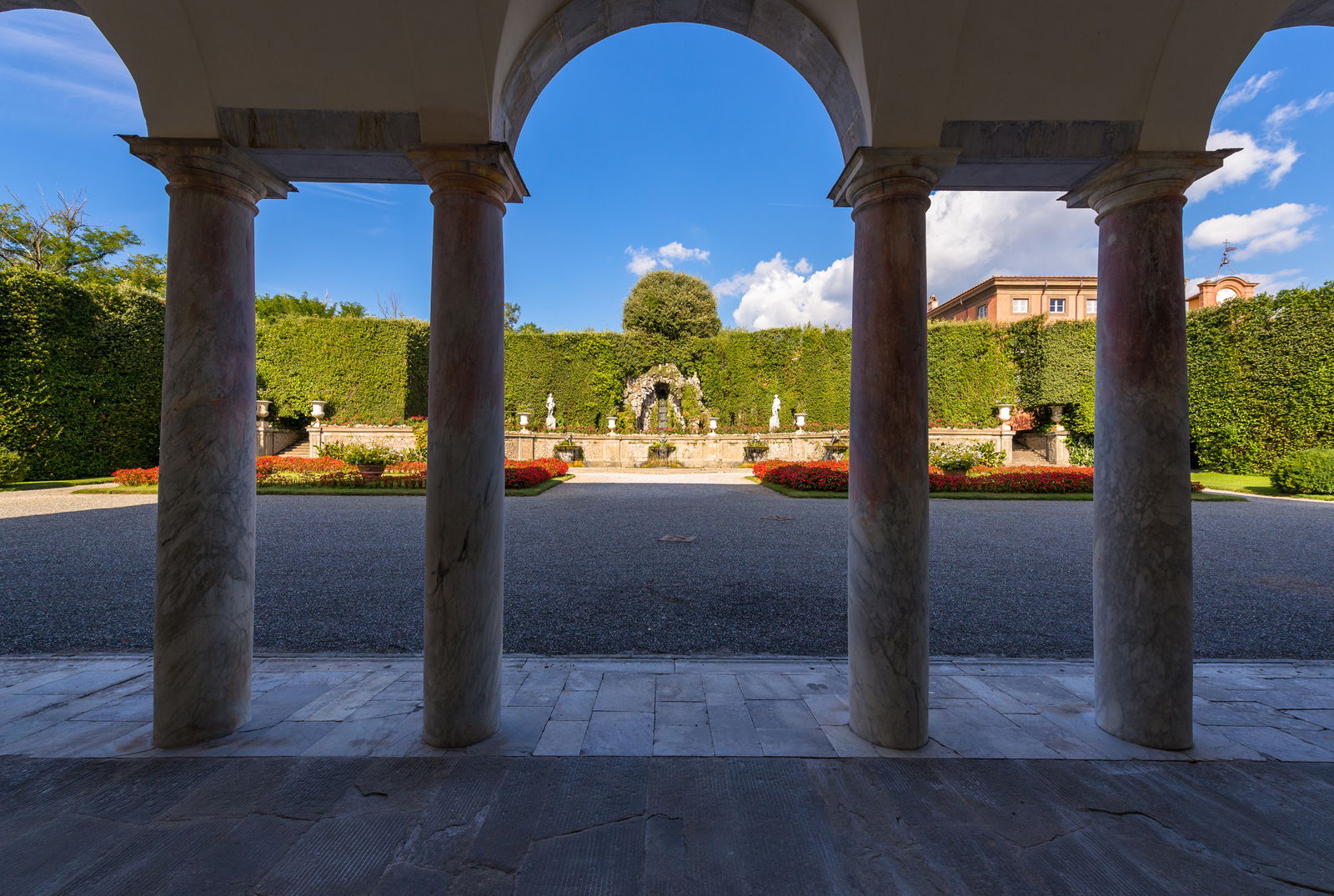 View from Villa Reale onto the Teatro dell'Acqua