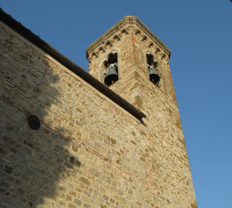 The church bell tower at Santa Maria in Campagnatico
