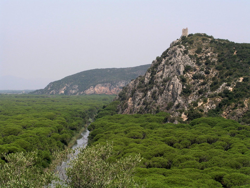 The hills and sea of the Maremma Park