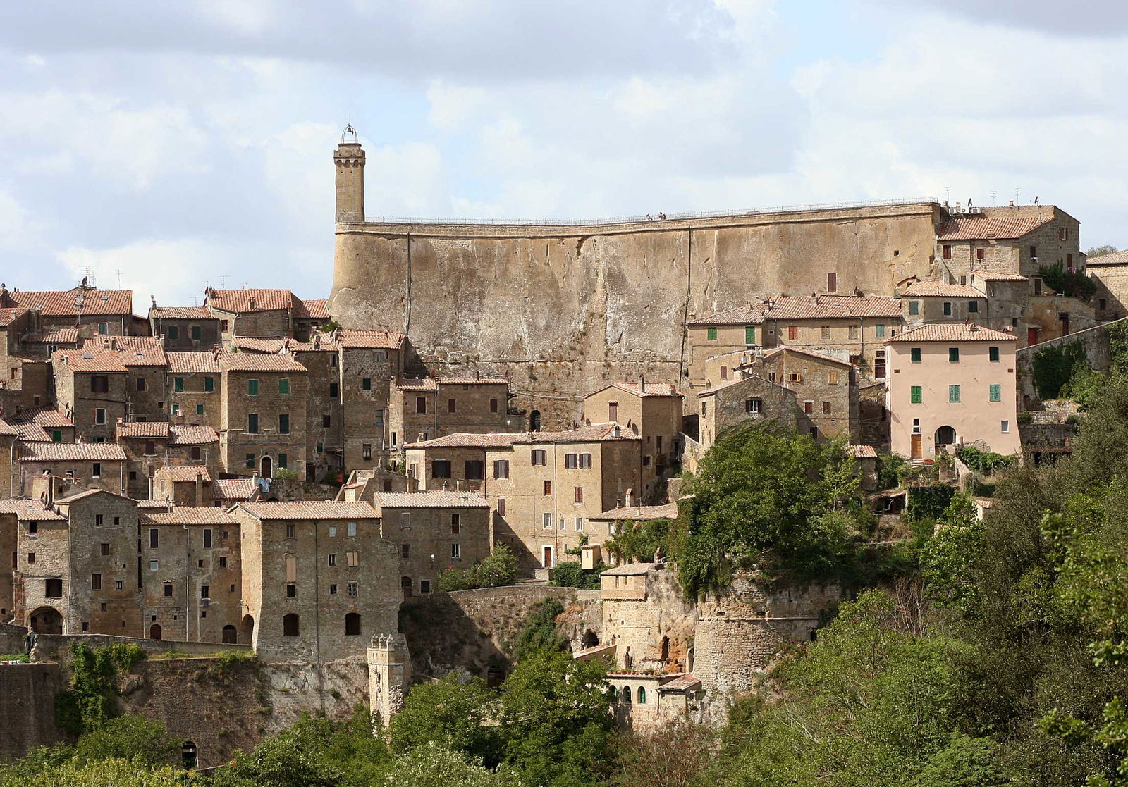 Sorano in southern Tuscany and the Maremma