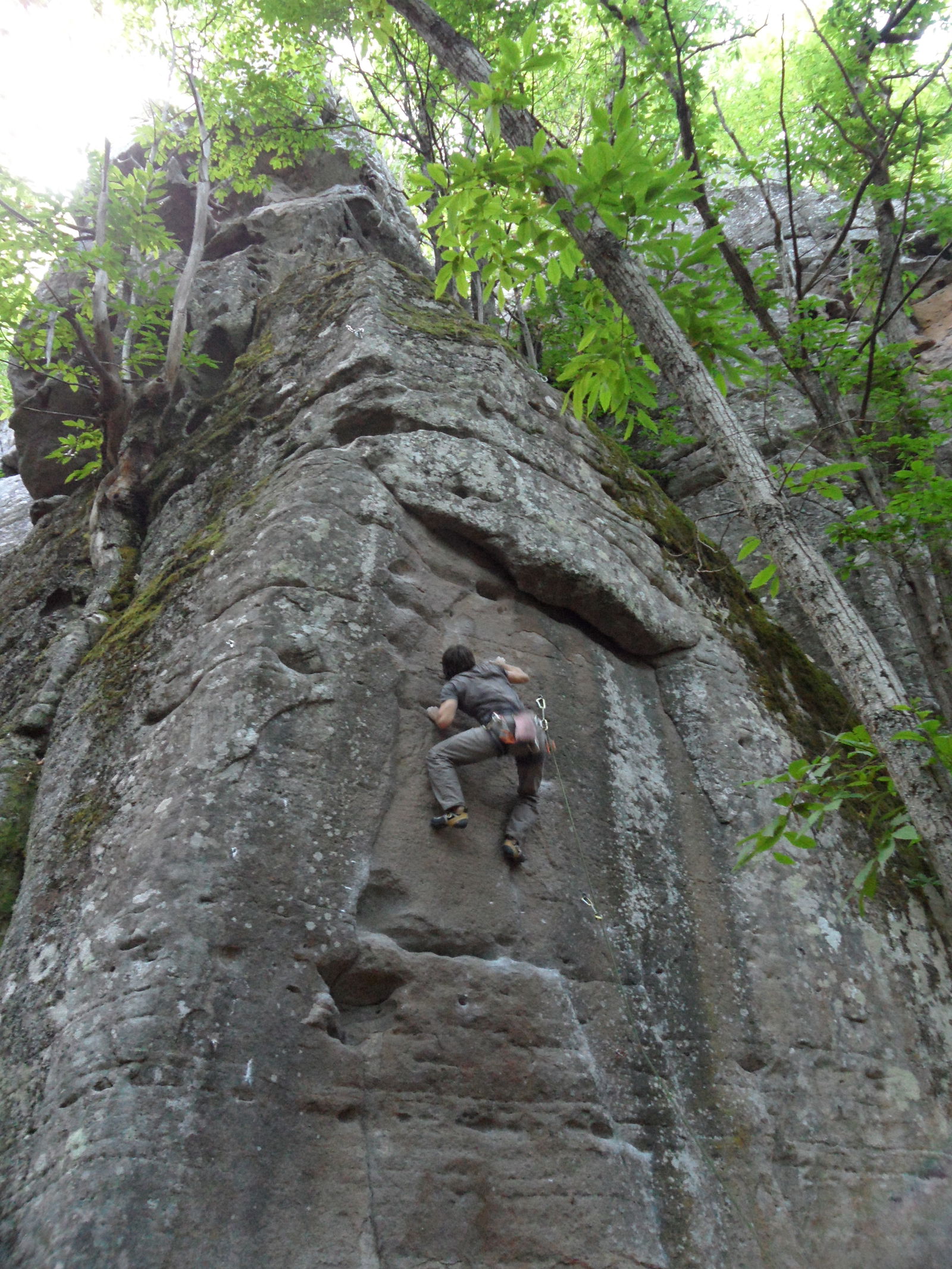 Rock climbing at Monte Amiata in Tuscany