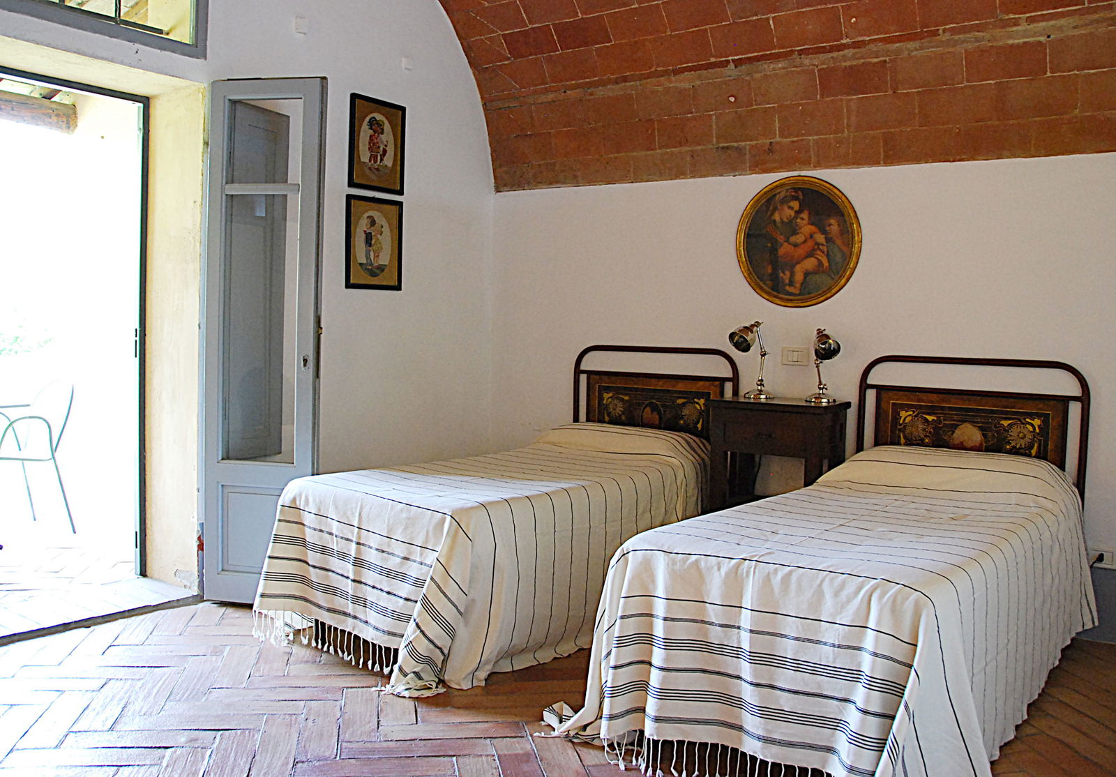 Twin bedroom at Agriturismo Cabbiavoli