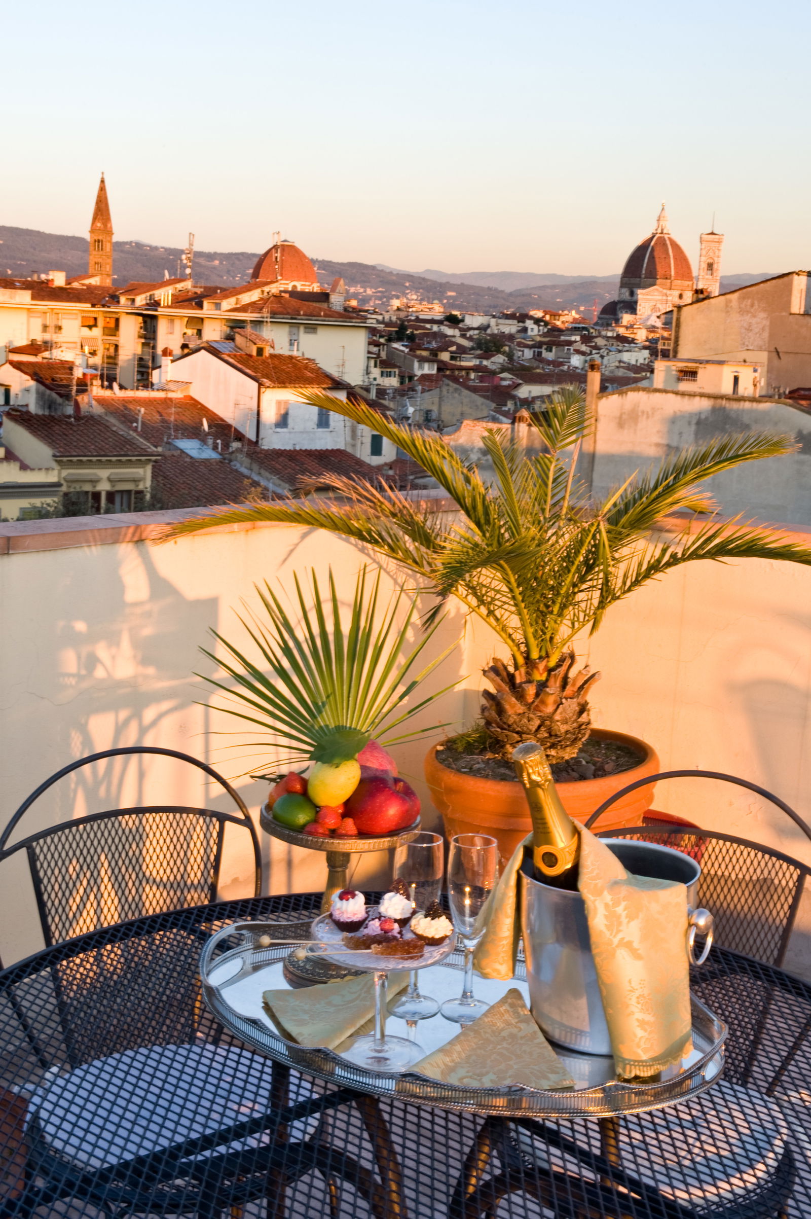 Terrace view over Florence from Hotel Principe