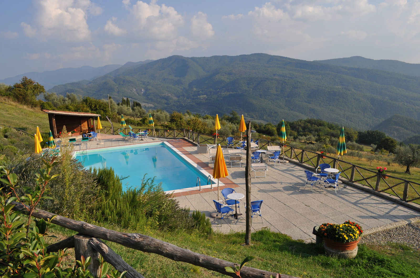 Pool and garden at I Nidi di Belforte
