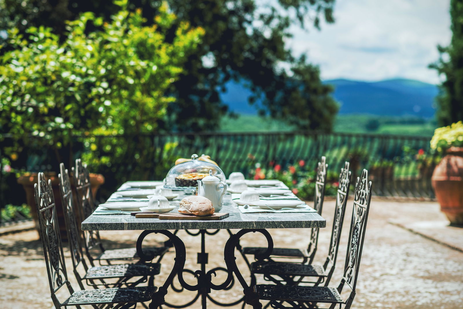 Shade in garden at Villa Vianci