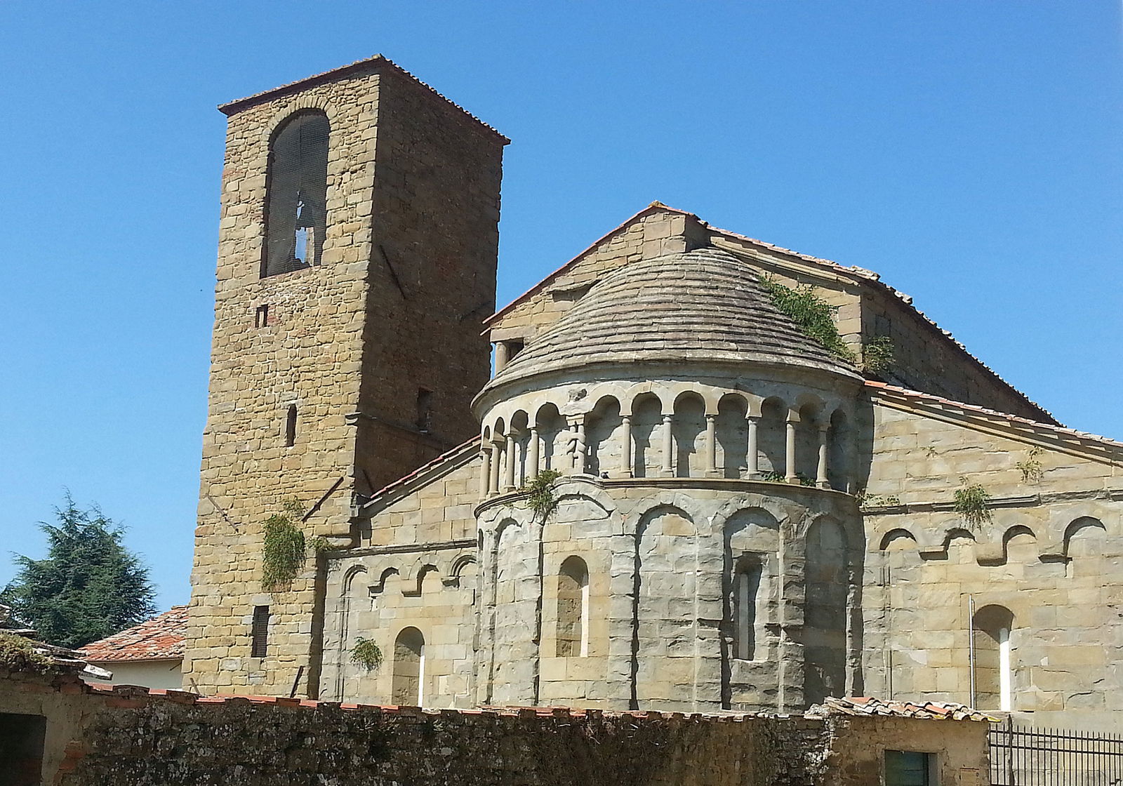 The back of the Pieve of Gropina in Valdarno