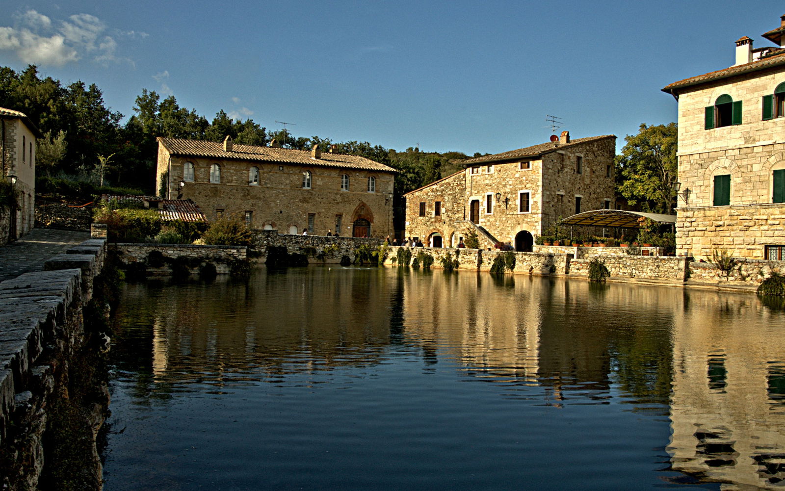 Le terme di Bagno Vignoni, a sud di Siena