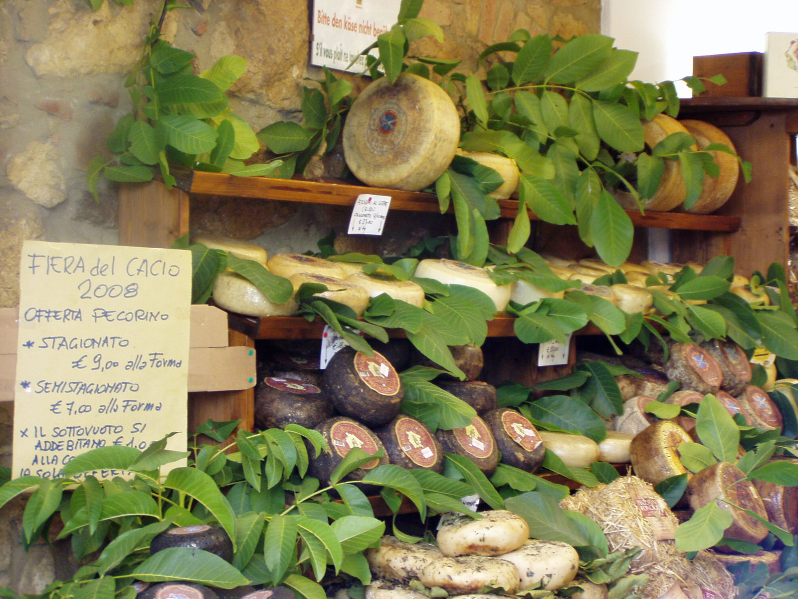 Pecorino Cheese from Pienza in Val d'Orcia Tuscany